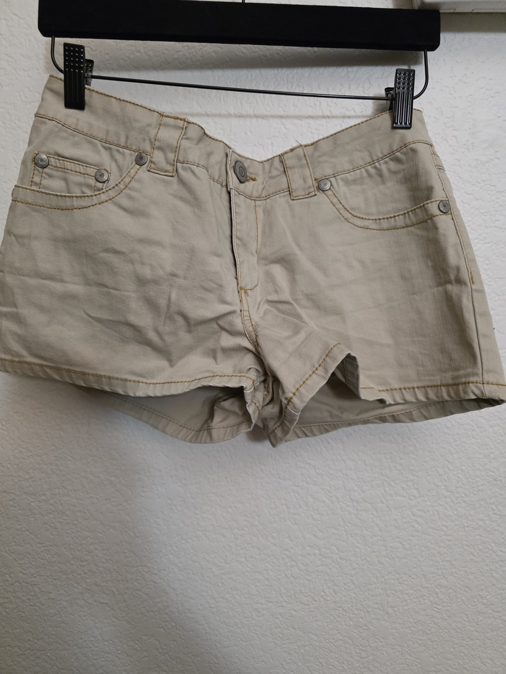 No Boundaries Khaki Denim-Style Women’s Shorts